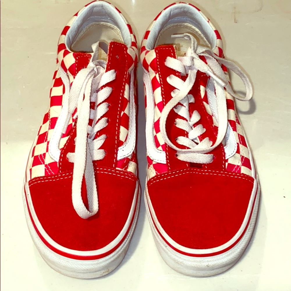 Red Checker Old School Vans
